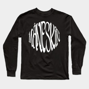 Måneskin White Text Long Sleeve T-Shirt